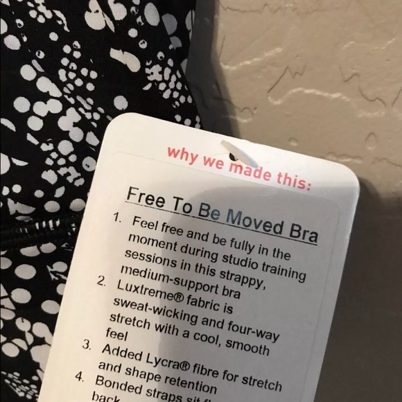 NWT LULULEMON CHIRASU FREE TO BE MOVED BRA BLACK - Picture 4 of 6